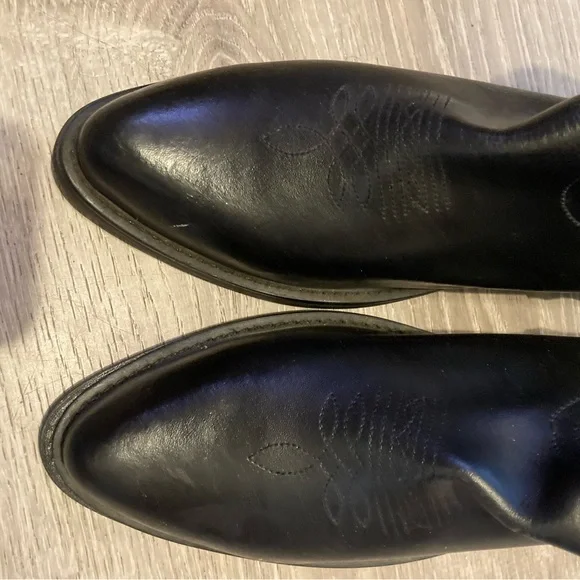 Saddle Tramp Men's Black Western Cowboy Ankle Leather Zip Boots 12W - Picture 6 of 8